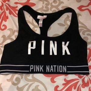 small pink sports bra